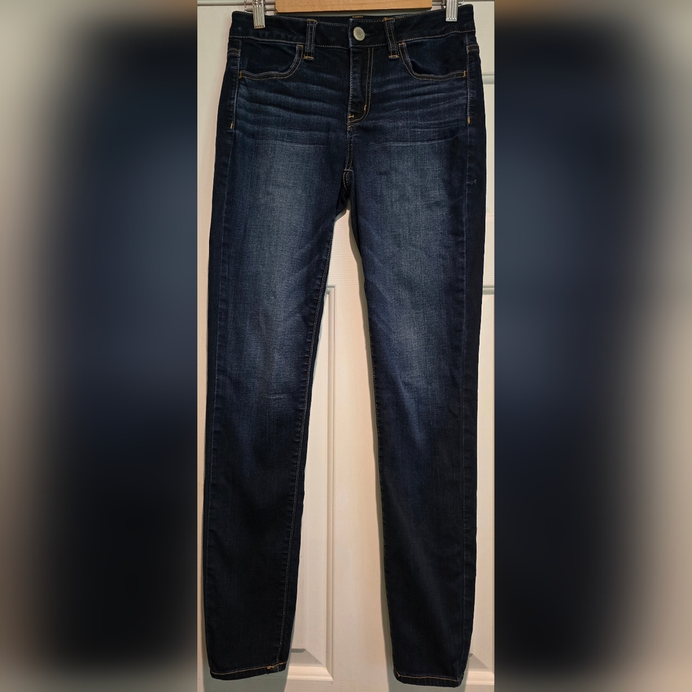 Women's American Eagle High-rise Jegging Size 4 Blue Super Stretch